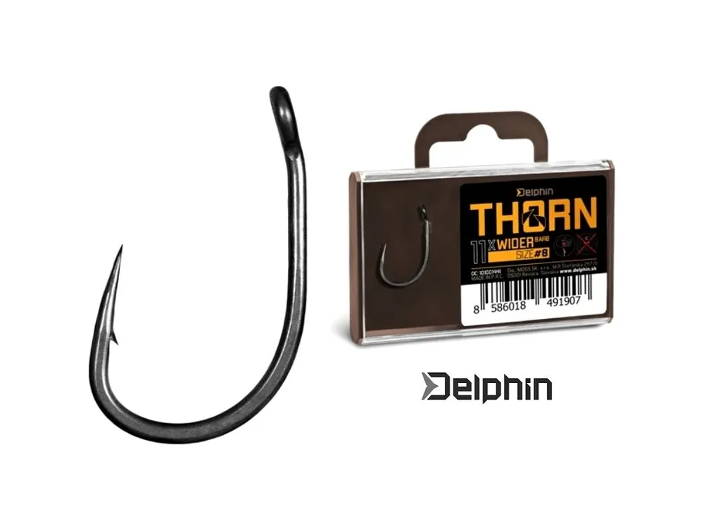 Nová Kolekce Delphin kaprové háčky THORN Wider 11x