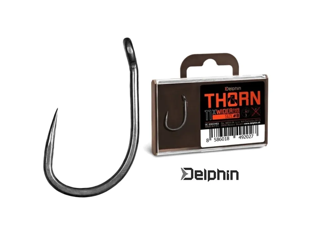 Nejlepší Volba Delphin kaprové háčky THORN Wider Barbless 11x
