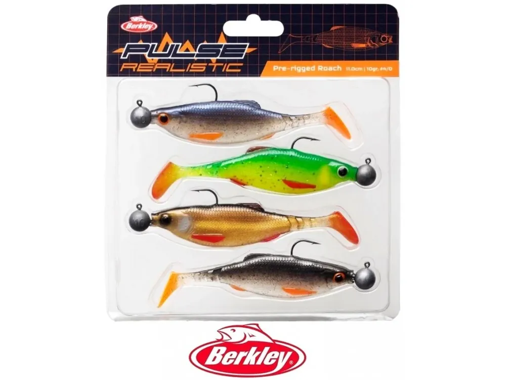 Poslední Šance Berkley gumové nástrahy Pulse Realistic Roach 15 cm - 4 ks