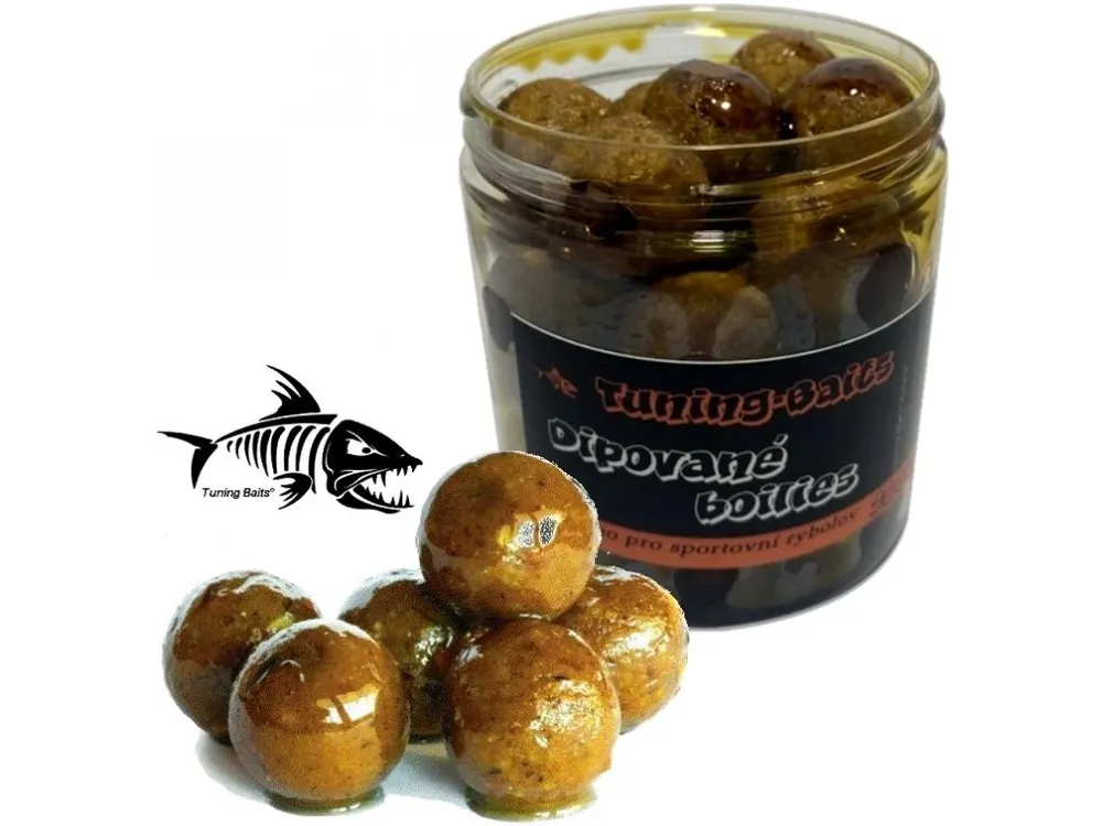 Oblíbený Tuning Baits boilies v dipu Ohnivé mango 250ml