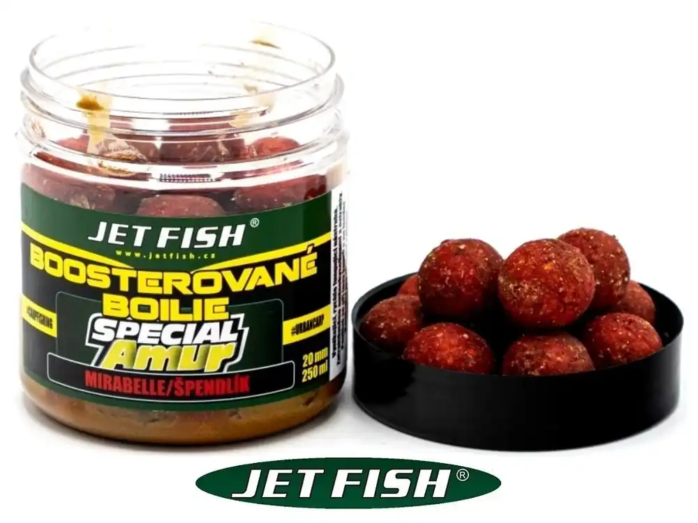 Jet Fish Special Amur boosterované boilies - Mirabelle/Špenlík 20 mm/120 g Časově Omezené