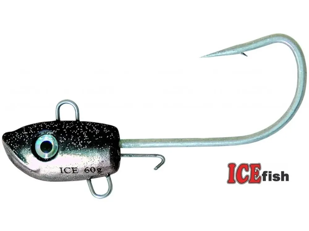 ICE Fish jigová hlava na moře Jig Sea černo-stříbrná Must-Have