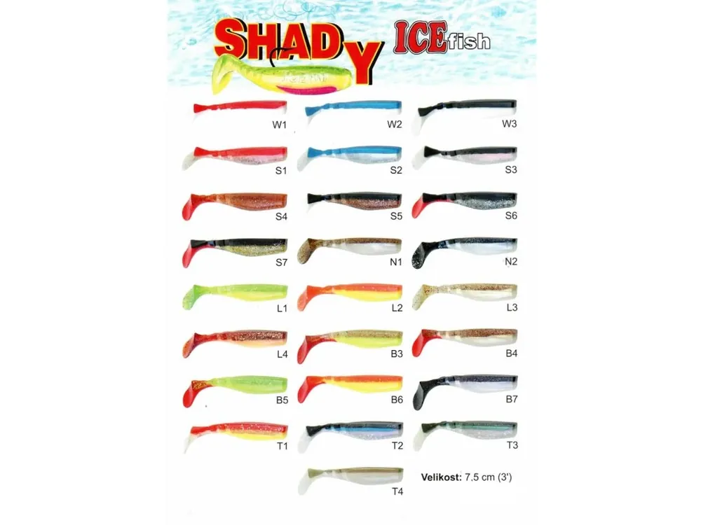 Nástrahy umělé ICE Fish Shady 7,5 cm Výprodej
