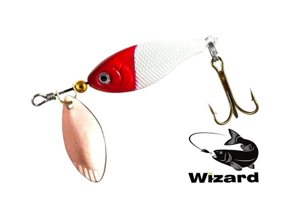 Nejlepší Cena Nástraha na tlouště Wizard Chub Spinner White Red 4 cm/8 g