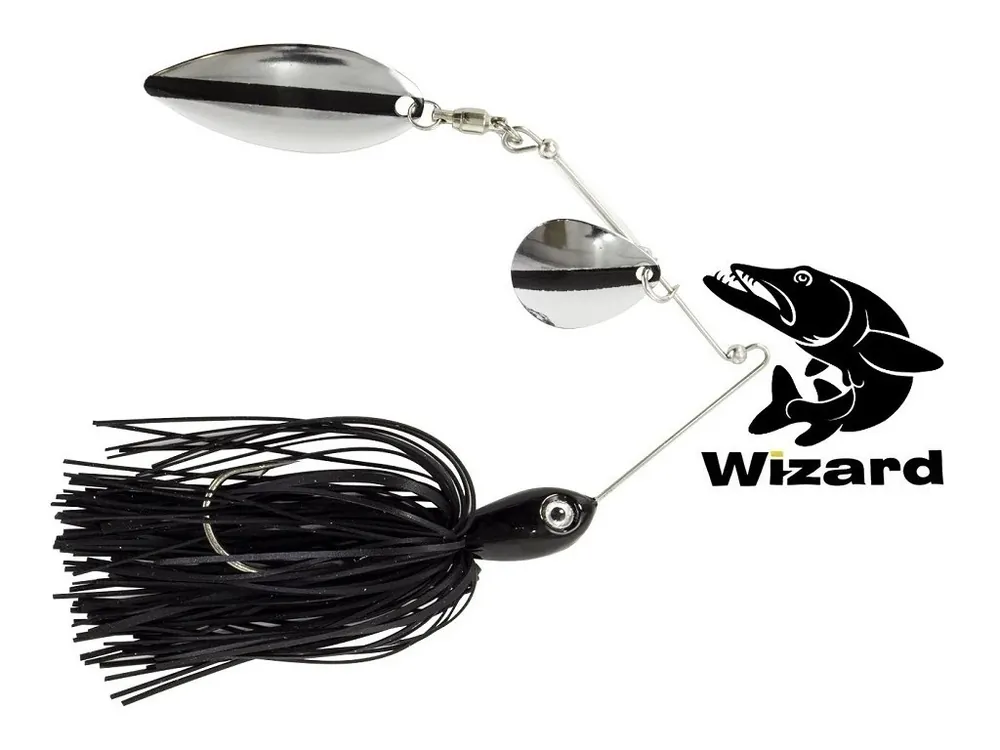 Horká Nabídka Nástrahy na štiky Wizard Spinnerbait Black