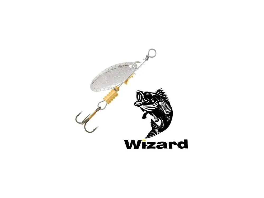 Pouze Dnes Wizard rotační třpytka Bass Spinner Silver