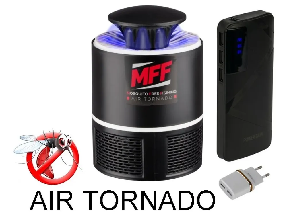 MFF lampa proti hmyzu Air Tornado se síťovým adaptérem a powerbankou Must-Have