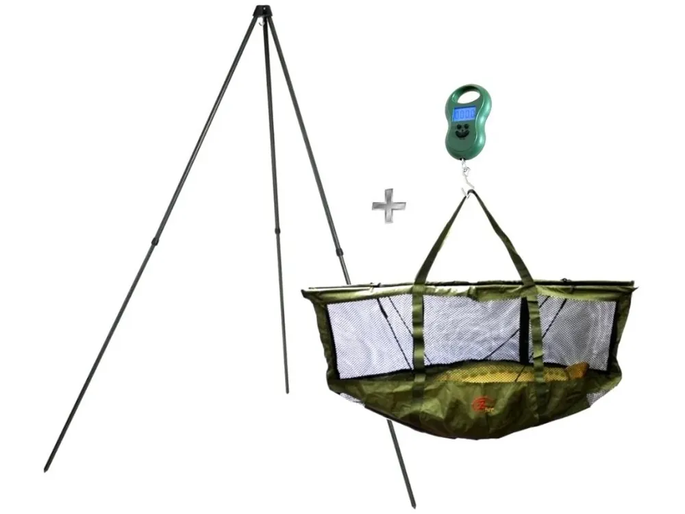 Stojan na vážení ryb Weigh Tripod + vážící sak + váha zdarma Nejlepší Volba
