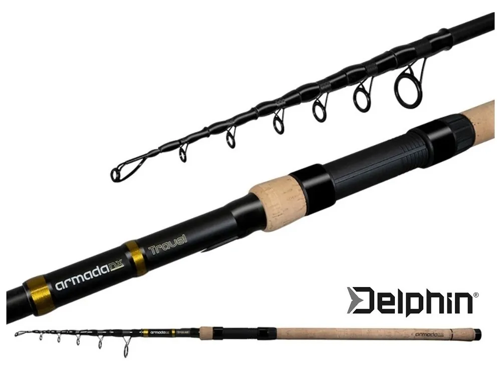 Vrácení Zdarma Prut Delphin ARMADA NX TRAVEL BlackWay Cork