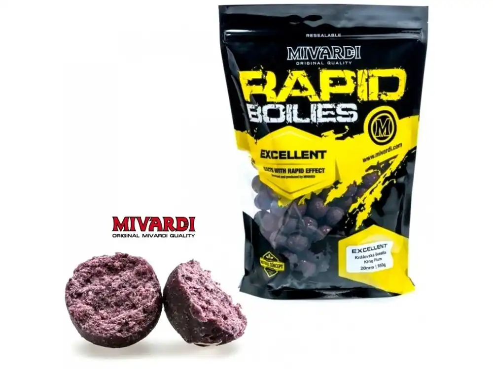 Mivardi Rapid boilies Excellent Královská švestka 950 g Výhodná Nabídka