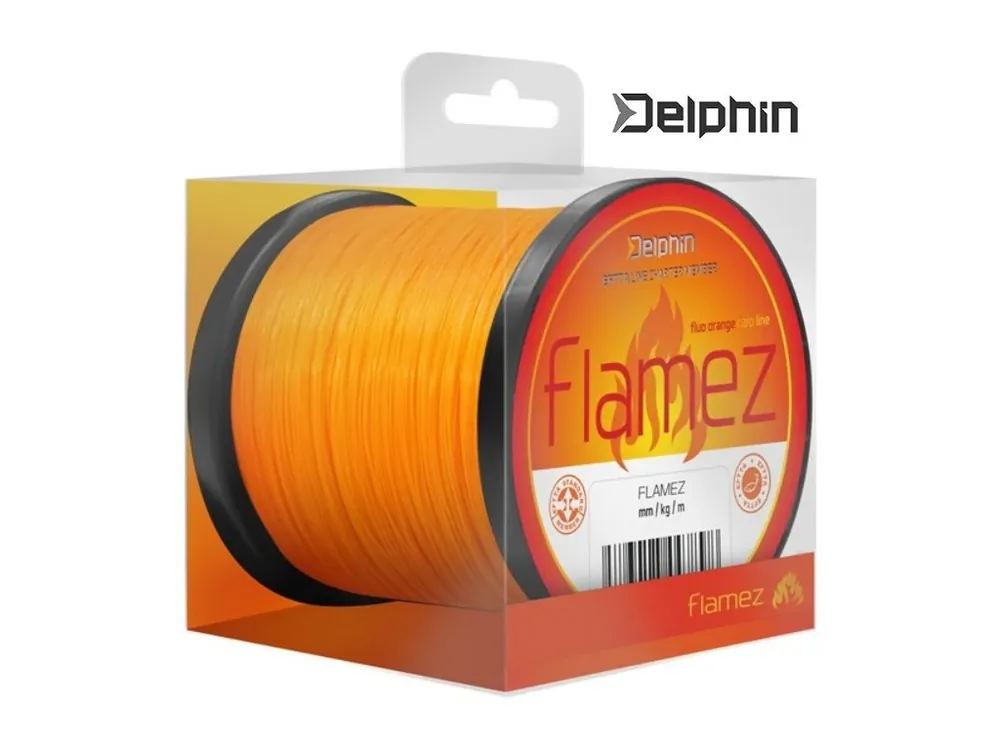 Vlasec Delphin FLAMEZ oranžový 600 m Výprodej
