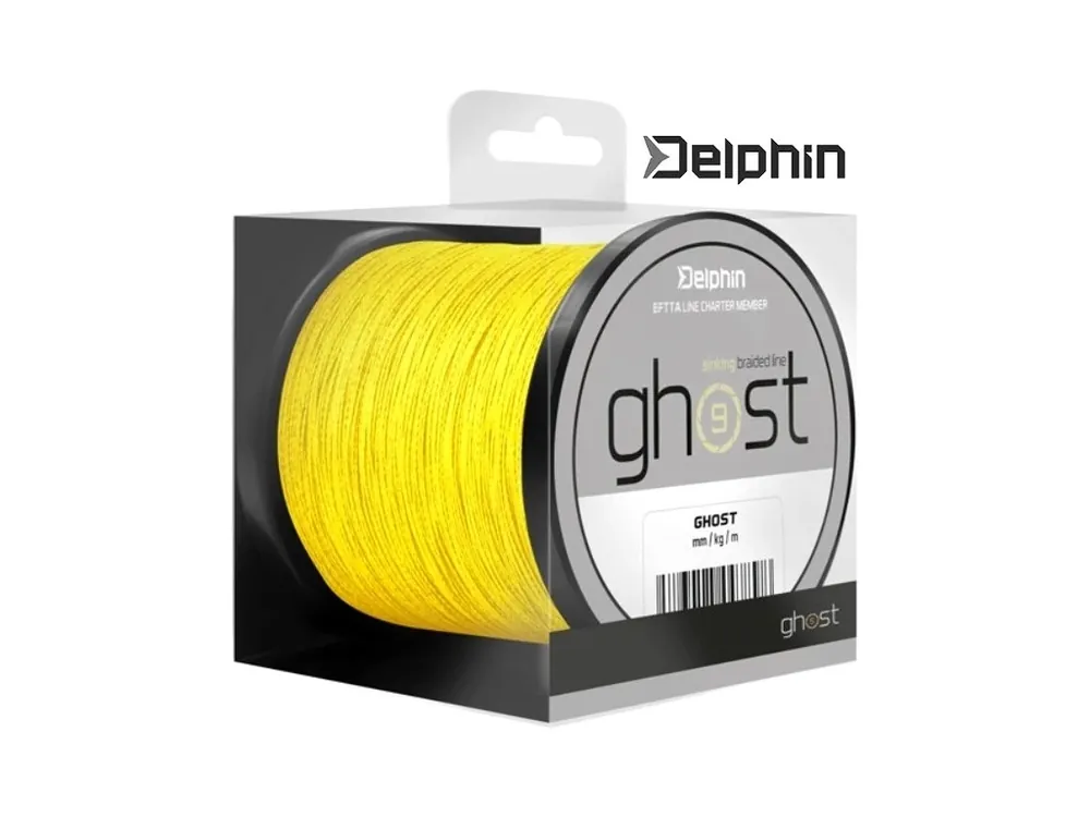 Delphin GHOST 8+1 žlutá kaprařská šňůra 600 m Super Cena