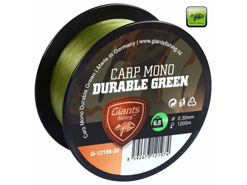Vysoce Kvalitní Giants Fishing vlasec Carp Mono Durable Geen 1000/1200 m
