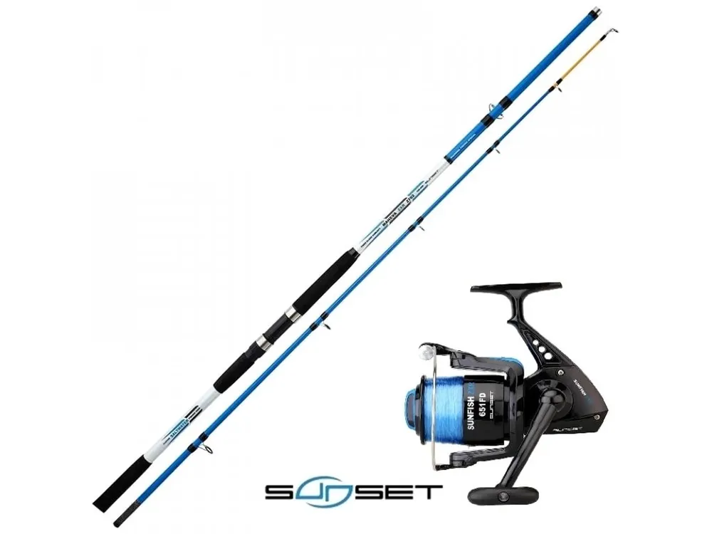Sunset mořský prut ZXR 2,70 m/100-200 g + naviják Sunfish ZXR 651 FD Finální Výprodej