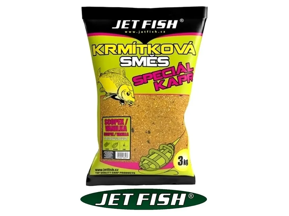 Top Prodej Jet Fish krmítková směs Speciál Kapr Scopex/Vanilka 3 kg