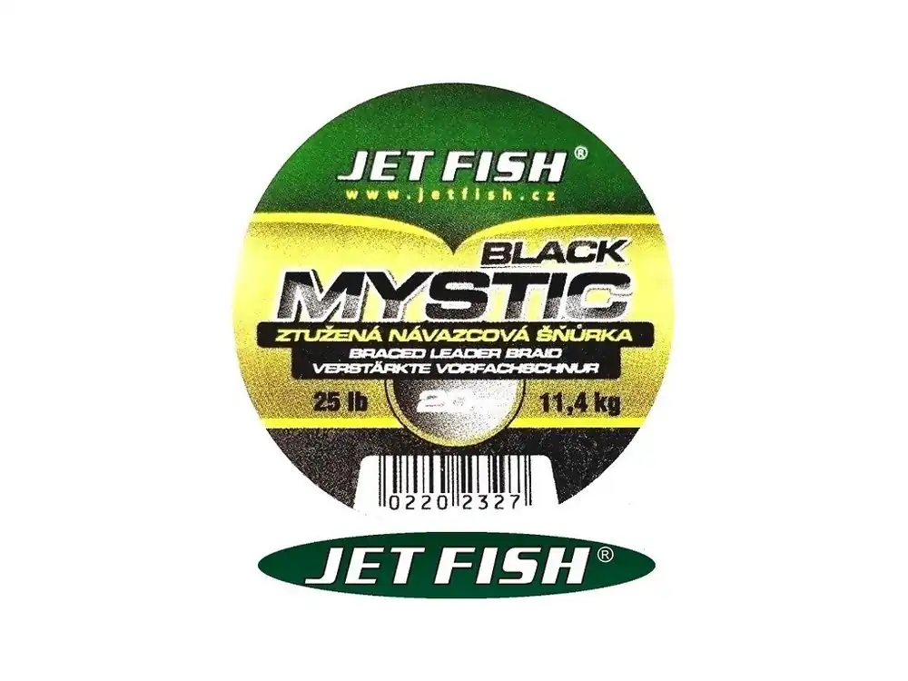 Speciální Cena Jet Fish ztužená návazcová šňůrka Black Mystic 20 m