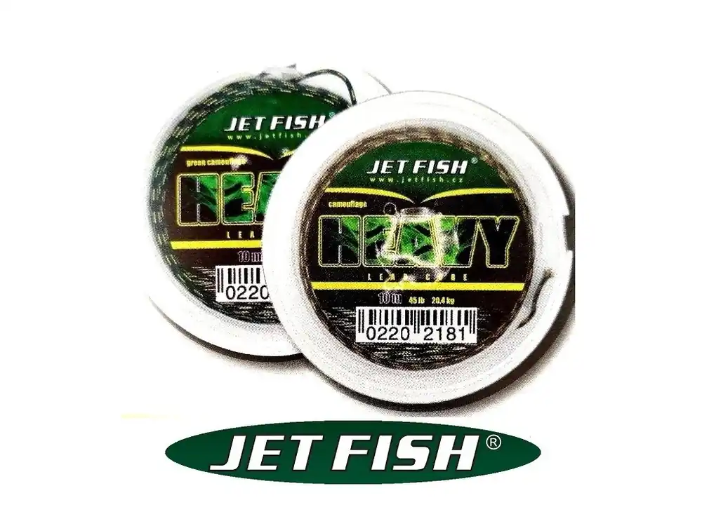 Jet Fish šňůra s olověným jádrem Heavy Green Camouflage Lead Core 10 m Top Prodej