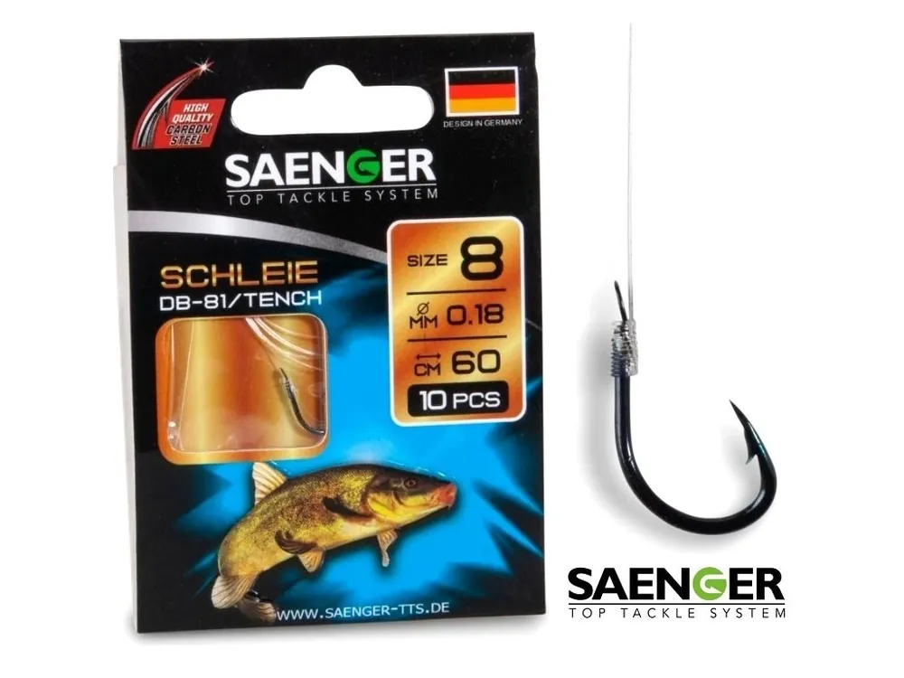 Navázané háčky na líny Saenger Schleie DB-81 Finální Výprodej