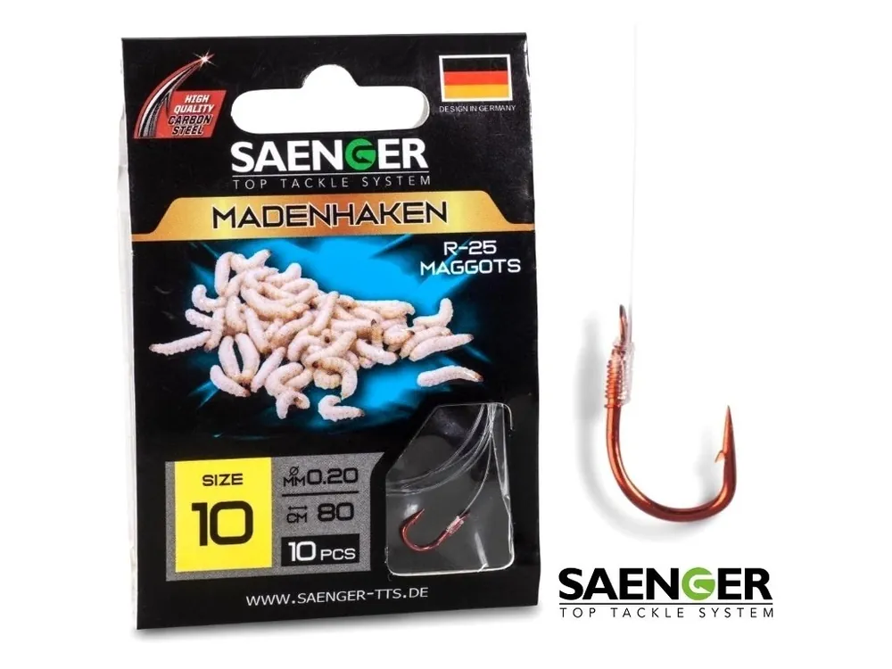 Nejlepší Volba Navázané háčky pro lov na červy Saenger Madenhaken R-25