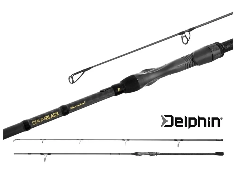 Zlevněný Prut Delphin Opium BlacxCARP 3G TechnoCORK 9 ft 270 cm/2,75 lbs (2 díly)