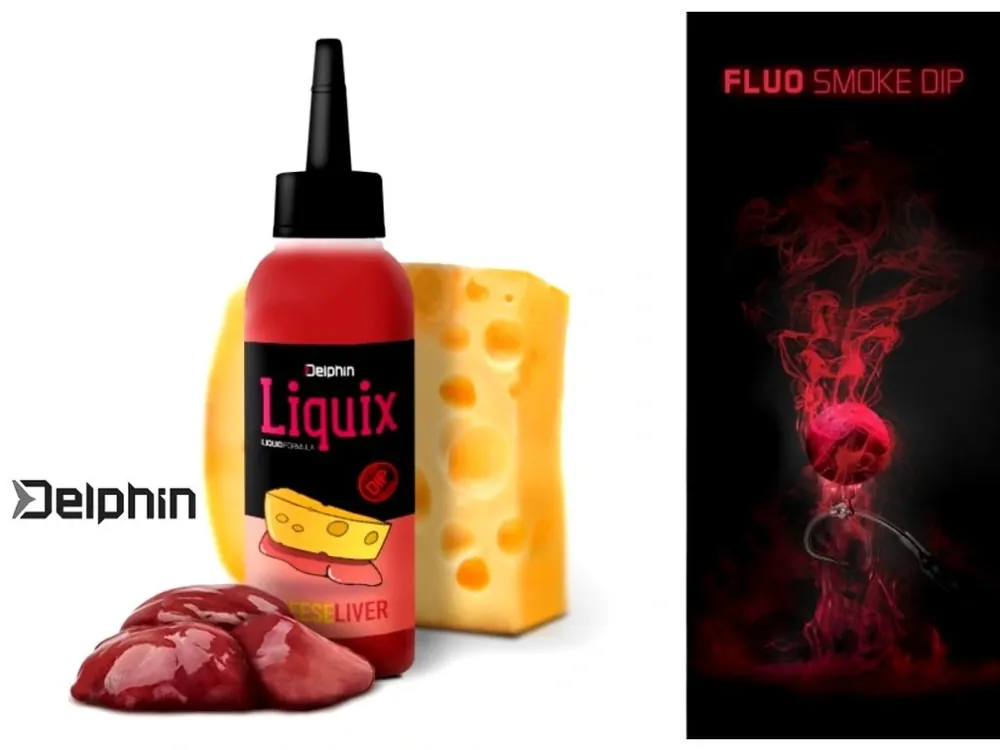 Delphin Fluo dip D SNAX LiquiX Sýr-Játra 100 ml Akční Cena