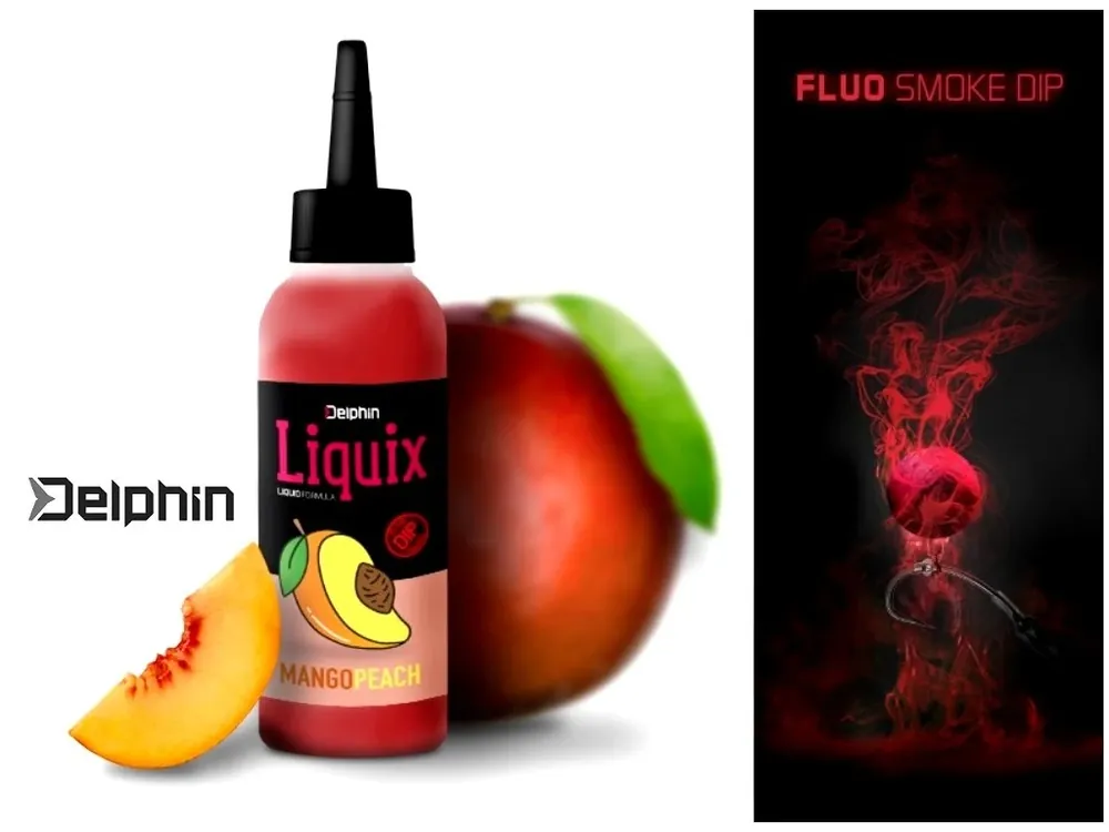Delphin Fluo dip D SNAX LiquiX Mango-Broskev 100 ml Poslední Šance