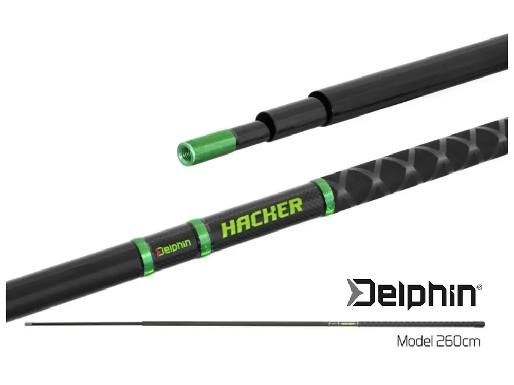 Podběráková rukojeť Delphin HACKER NXT 260 cm Vysoce Kvalitní