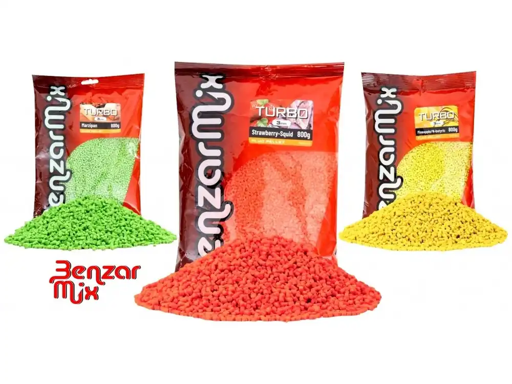 Levný Benzar Mix pelety Turbo Fluo Pellet 3 mm/800 g