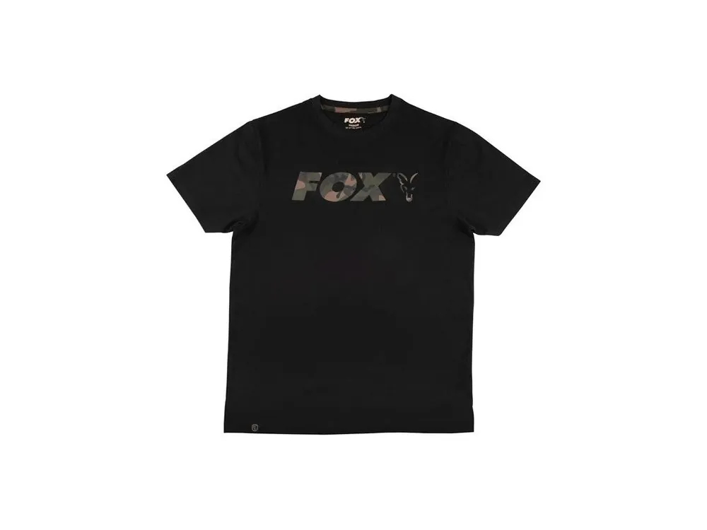 Hit Sezóny Fox Triko Black Camo Chest Print T-Shirt