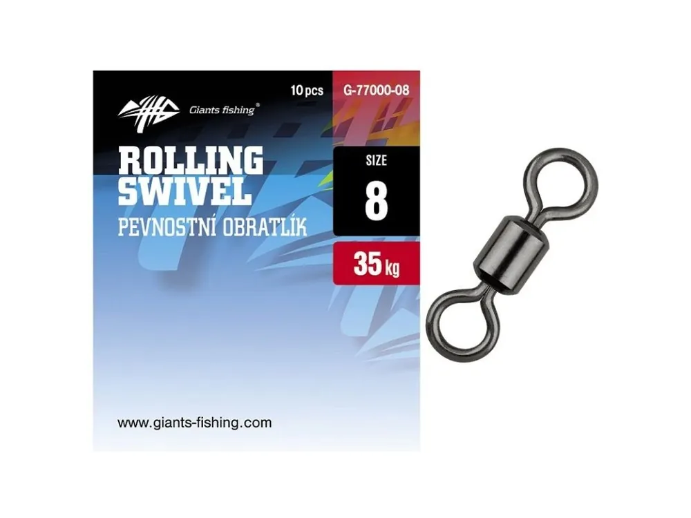 Horká Nabídka GIANTS FISHING PEVNOSTNÍ OBRATLÍK ROLLING SWIVEL 10KS