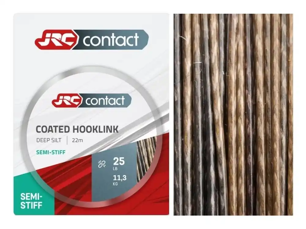 JRC Návazcová šňůrka Coated Hooklink Deep Silt 30lb / 22m Semi Stiff Jen Po Omezenou Doba