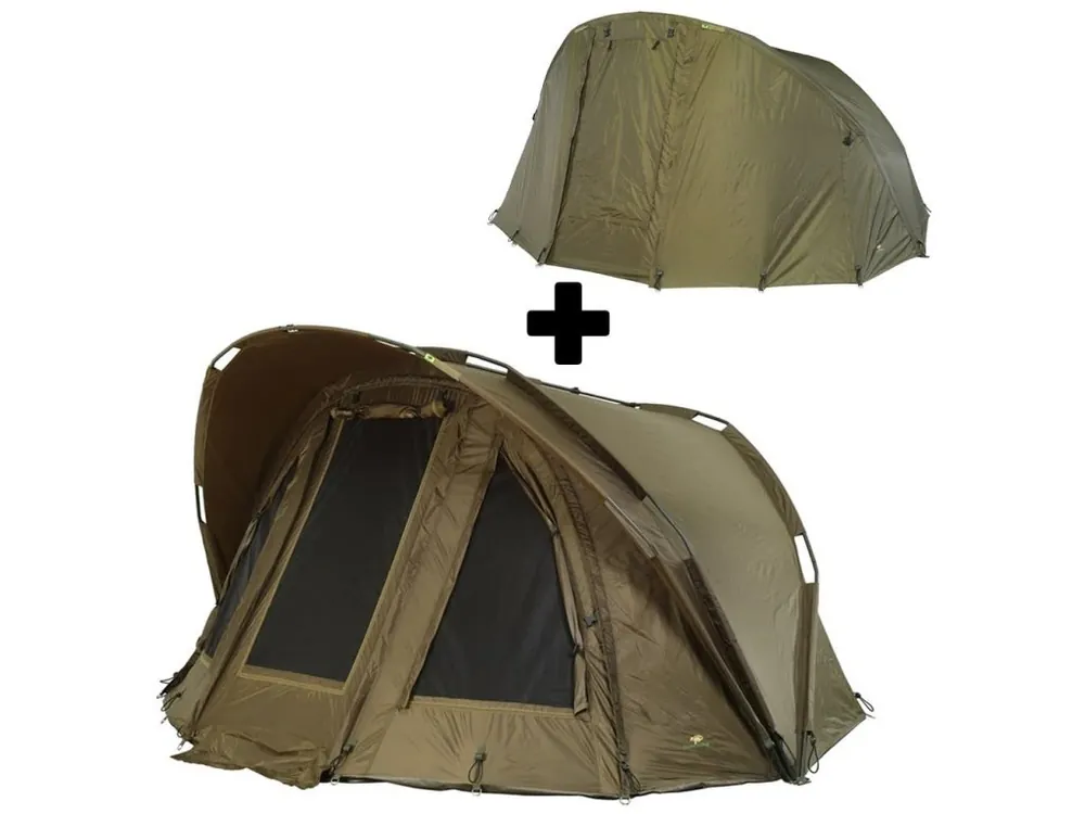 Značkový GIANTS FISHING BIVAK GAUBE BIVVY 2 MAN + DRUHÝ PLÁŠŤ GAUBE 2 MAN OVERWRAP