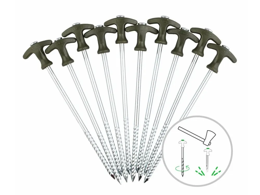 ZFISH Kolíky Bivvy Peg Set 20cm / 25cm / 10ks Finální Výprodej