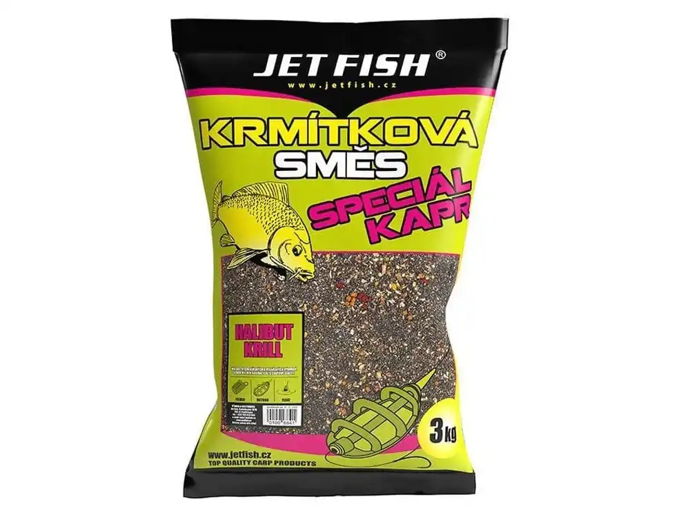 Jet Fish krmítková směs Speciál Kapr Halibut/Krill / 3 kg Autentický