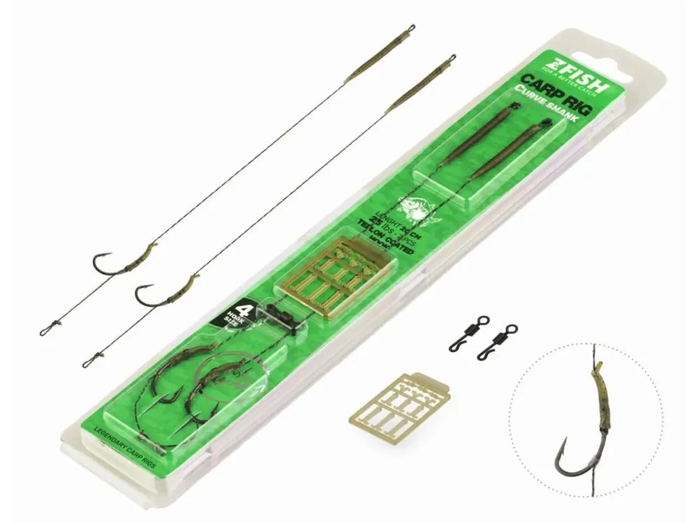 Akce ZFISH Návazec Curve Shank Carp Rig