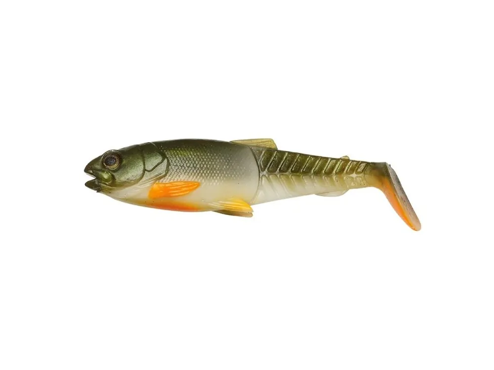 Savage Gear Gumová Nástraha Craft Cannibal Paddletail Olive Pearl Hot Orange Výprodej
